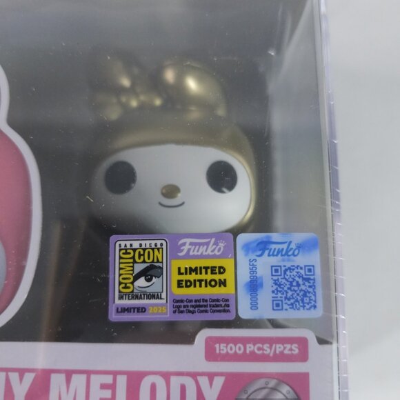 SDCC 2025 Funko Pop My Melody Metallic 91 Exclusive Official Sticker Hello Kitty - Picture 9 of 10